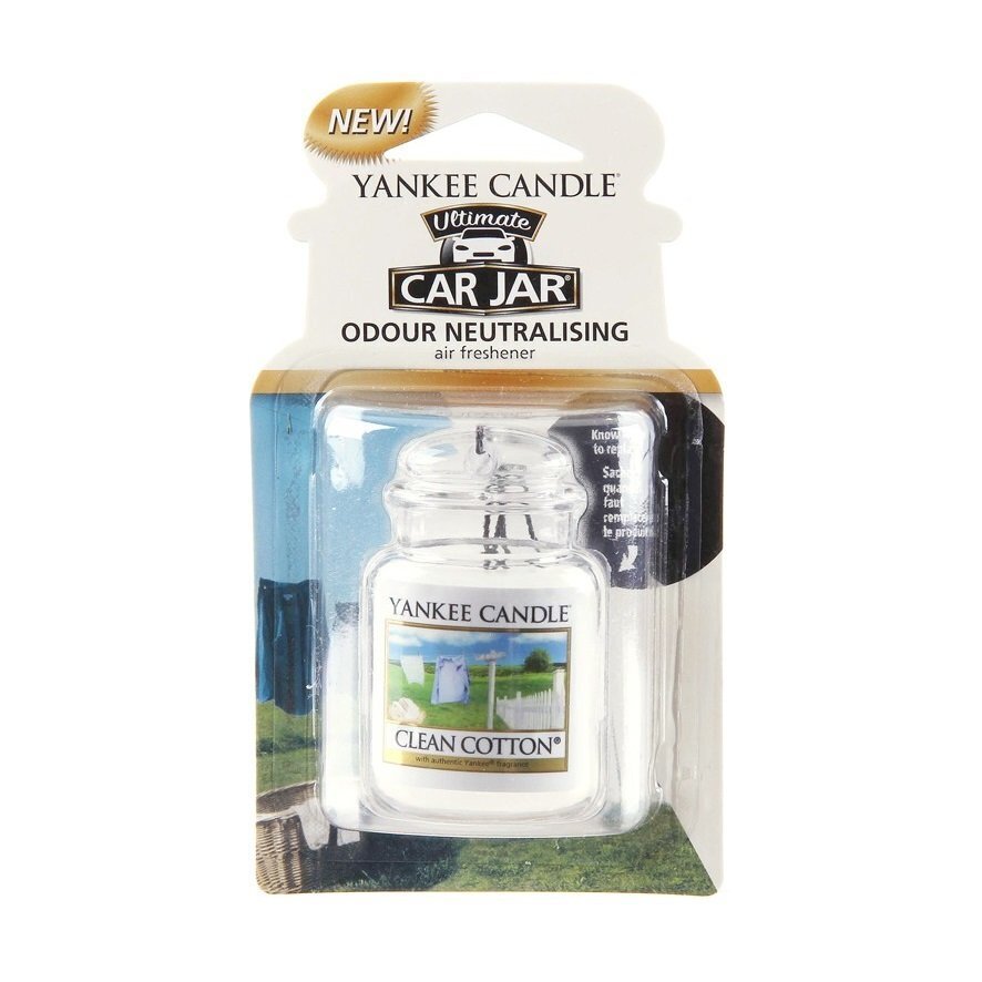 Autolõhnastaja Yankee Candle Car Jar Ultimate Clean Cotton цена и информация | Autolõhnastajad | kaup24.ee