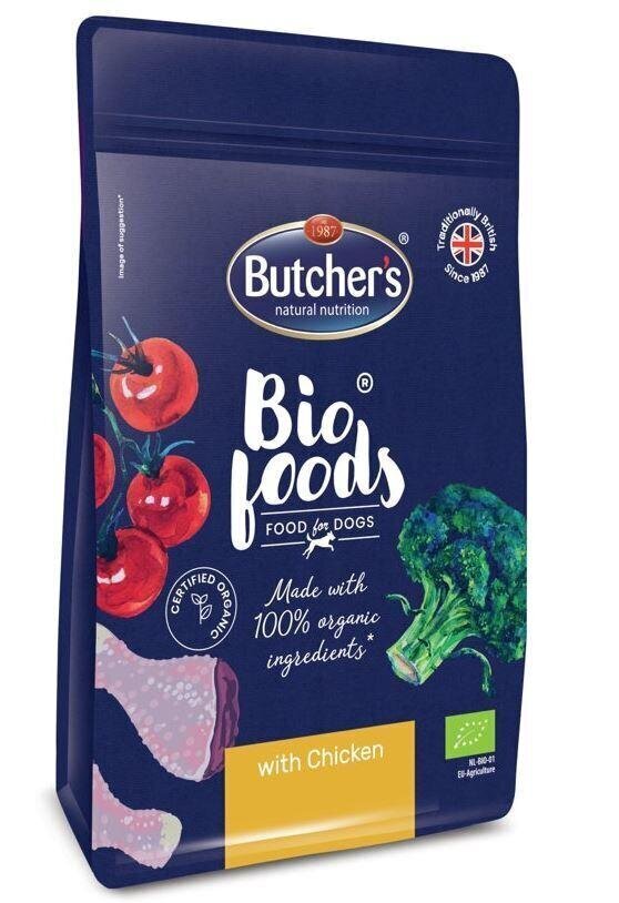 Konserv koertele Butcher’s BIO Foods, kanaga, 150 g цена и информация | Konservid koertele | kaup24.ee