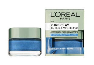 L'Oréal Paris Pure Clay MASK ILUVIGADE VÄHENDAMISEKS цена и информация | Маски для лица, патчи для глаз | kaup24.ee