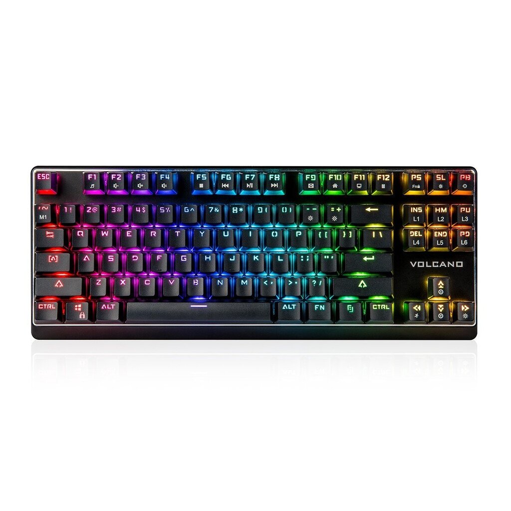 Juhtmega klaviatuur Modecom Volcano Lanparty RGB, Must hind ja info | Klaviatuurid | kaup24.ee