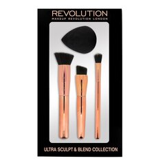 Makeup Revolution London Brushes Ultra Sculpt & Blend Collection кисточка подарочный комплект 1 цена и информация | Кисти для макияжа, спонжи | kaup24.ee