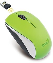 "genius mouse nx-7000, 1200dpi, 2.4 [ghz], оптическая, 3 кнопки, беспроводная, зеленый, датчик голубого глаза цена и информация | Мыши | kaup24.ee