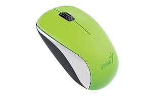 "genius mouse nx-7000, 1200dpi, 2.4 [ghz], оптическая, 3 кнопки, беспроводная, зеленый, датчик голубого глаза цена и информация | Мыши | kaup24.ee