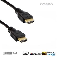 Omega OCHB45 HDMI kullatud kaabel 19pin / 2160p / Ultra HD / 4K / 5m must hind ja info | Kaablid ja juhtmed | kaup24.ee