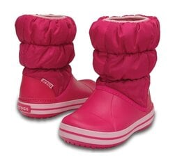 Tüdrukute talvesaapad Crocs™ Winter Puff Boot Kids, Candy Pink цена и информация | Детская зимняя обувь | kaup24.ee