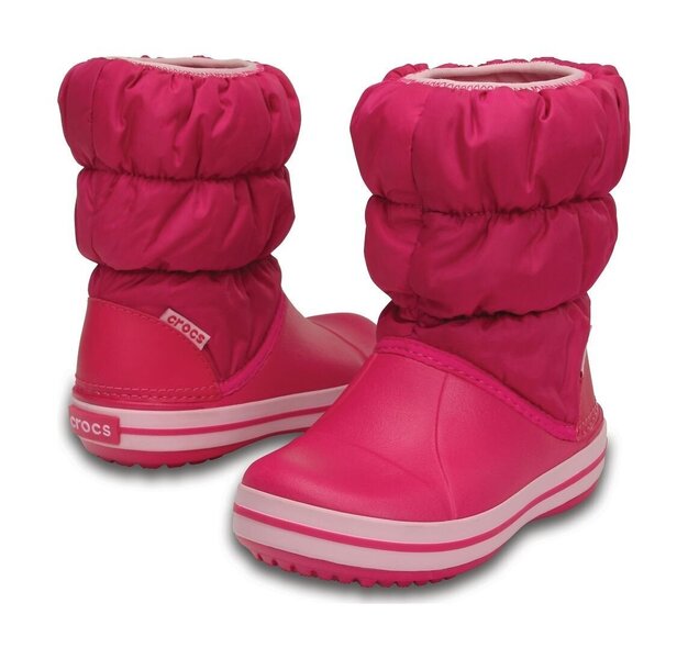 Tüdrukute talvesaapad Crocs™ Winter Puff Boot Kids, Candy Pink hind |  kaup24.ee