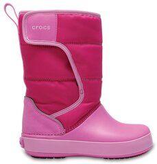 Tüdrukute talvesaapad Crocs™ LodgePoint Snow Boot, K CPk/PtPk цена и информация | Детская зимняя обувь | kaup24.ee