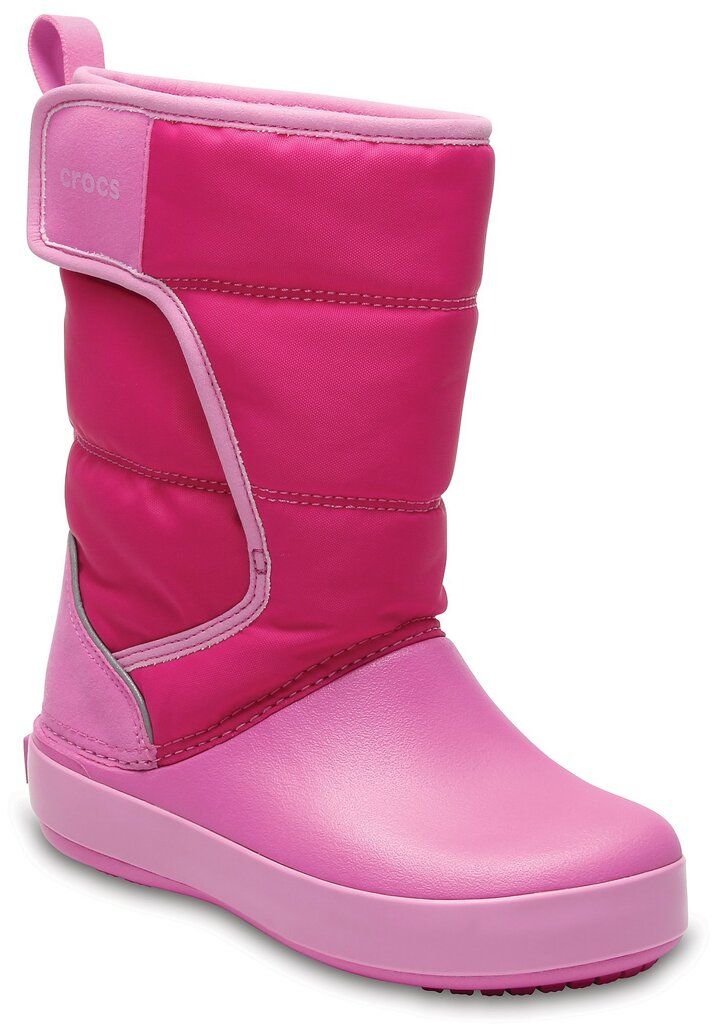 Tüdrukute talvesaapad Crocs™ LodgePoint Snow Boot, K CPk/PtPk цена и информация | Laste talvesaapad | kaup24.ee