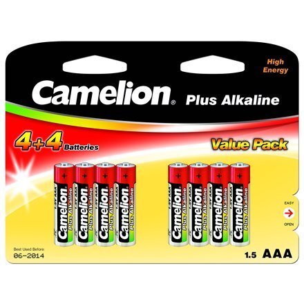 Patareid Camelion Plus Alkaline AAA (LR03), 8 tk hind ja info | Patareid | kaup24.ee