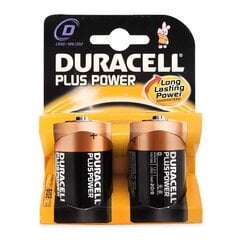 Patareid Duracell Plus Power MN1300 D (LR20), 2 tk hind ja info | Patareid | kaup24.ee