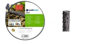 Kastmisvoolik Cellfast DRIP 7,5 m 1/2" hind ja info | Kastekannud, voolikud, niisutus | kaup24.ee