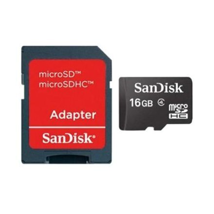 SanDisk 16GB microSDHC SD, klass 4 + adapter hind ja info | Mobiiltelefonide mälukaardid | kaup24.ee