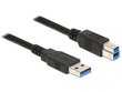 Delock Cable USB 3.0 Type-A male > USB 3.0 Type-B male 0.5 m black hind ja info | Kaablid ja juhtmed | kaup24.ee