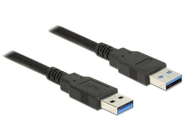 Delock Cable USB 3.0 Type-A male > USB 3.0 Type-A male 1m black hind ja info | Kaablid ja juhtmed | kaup24.ee