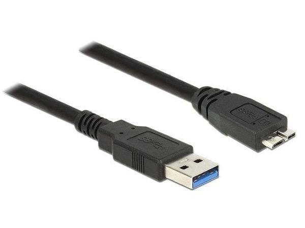 Delock Cable USB 3.0 Type-A male > USB 3.0 Type Micro-B male 0.5m black hind ja info | Kaablid ja juhtmed | kaup24.ee