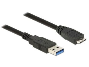 Delock Cable USB 3.0 Type-A male > USB 3.0 Type Micro-B male 0.5m black цена и информация | Кабели и провода | kaup24.ee