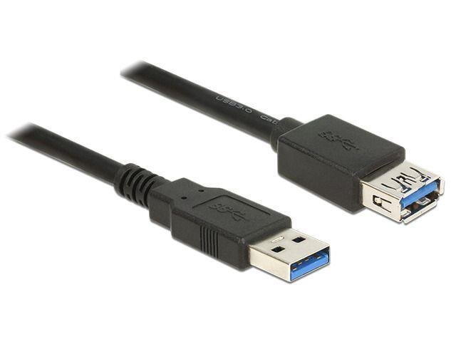Delock Extension cable USB 3.0 Type-A male > USB 3.0 Type-A female 0.5m black hind ja info | Kaablid ja juhtmed | kaup24.ee