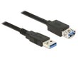 Delock Extension cable USB 3.0 Type-A male > USB 3.0 Type-A female 1m black hind ja info | Kaablid ja juhtmed | kaup24.ee