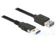 Delock Extension cable USB 3.0 Type-A male > USB 3.0 Type-A female 1m black hind ja info | Kaablid ja juhtmed | kaup24.ee