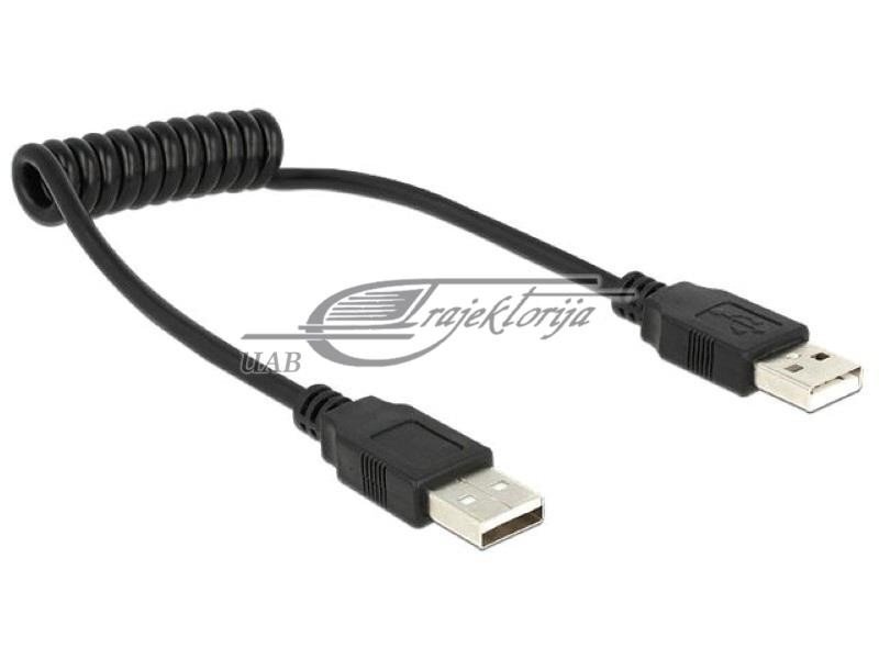 Delock - Kaabel USB AM-AM Spirala 20-60cm цена и информация | Kaablid ja juhtmed | kaup24.ee