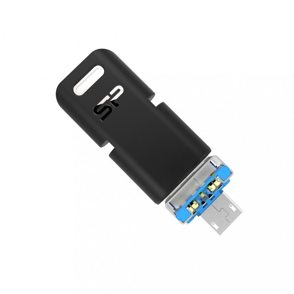 Silicon Power memory USB OTG Mobile C50 32GB, USB 3.1+micro USB+Type C, Black hind ja info | Mälupulgad | kaup24.ee