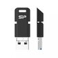 Silicon Power memory USB OTG Mobile C50 32GB, USB 3.1+micro USB+Type C, Black hind ja info | Mälupulgad | kaup24.ee