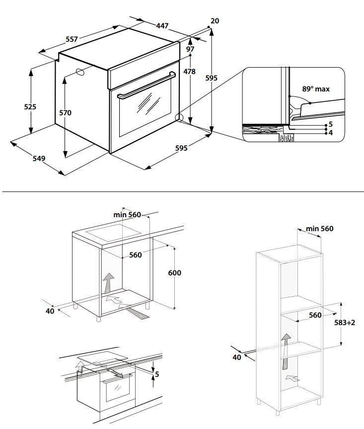 Indesit IFW 65Y0 J BL hind ja info | Ahjud | kaup24.ee