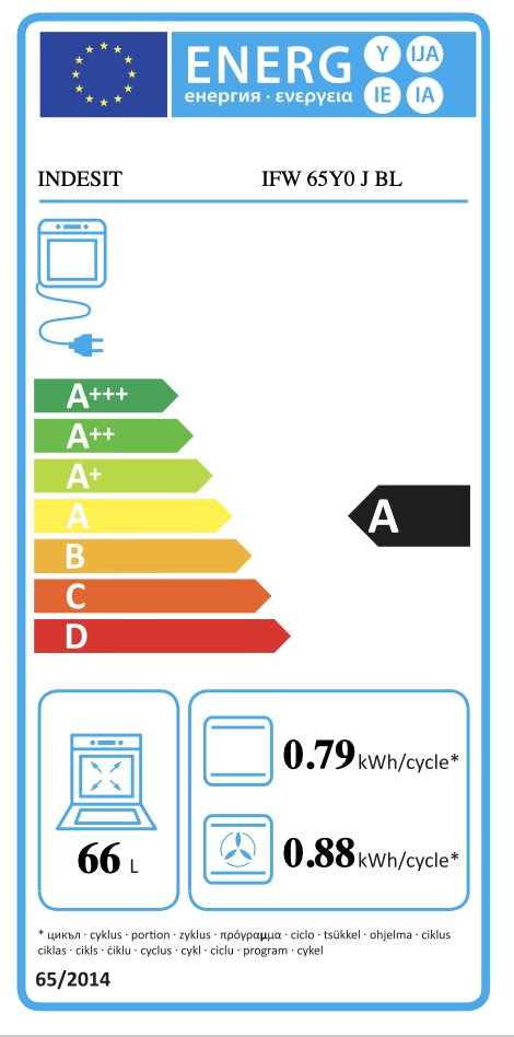 Indesit IFW 65Y0 J BL цена и информация | Ahjud | kaup24.ee