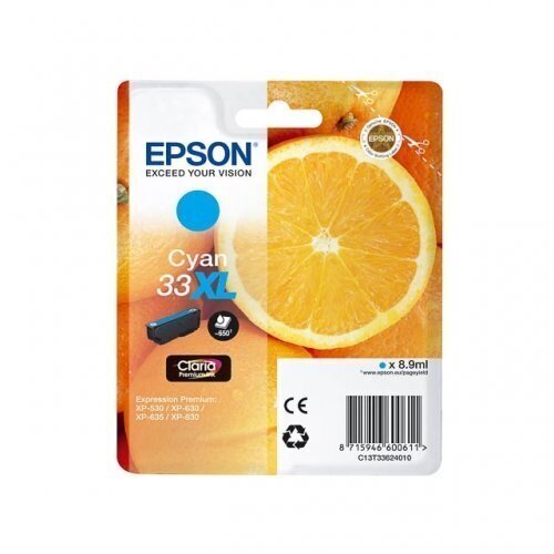 Epson 33XL Ink Cartridge, Cyan hind ja info | Tindiprinteri kassetid | kaup24.ee
