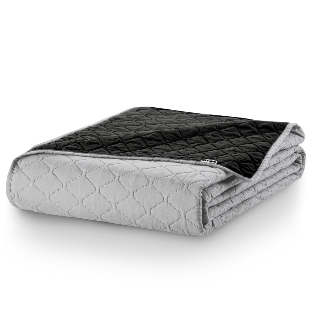 Kahepoolne voodikate Axel Silver Black, 170x210 cm цена и информация | Voodikatted, pleedid | kaup24.ee