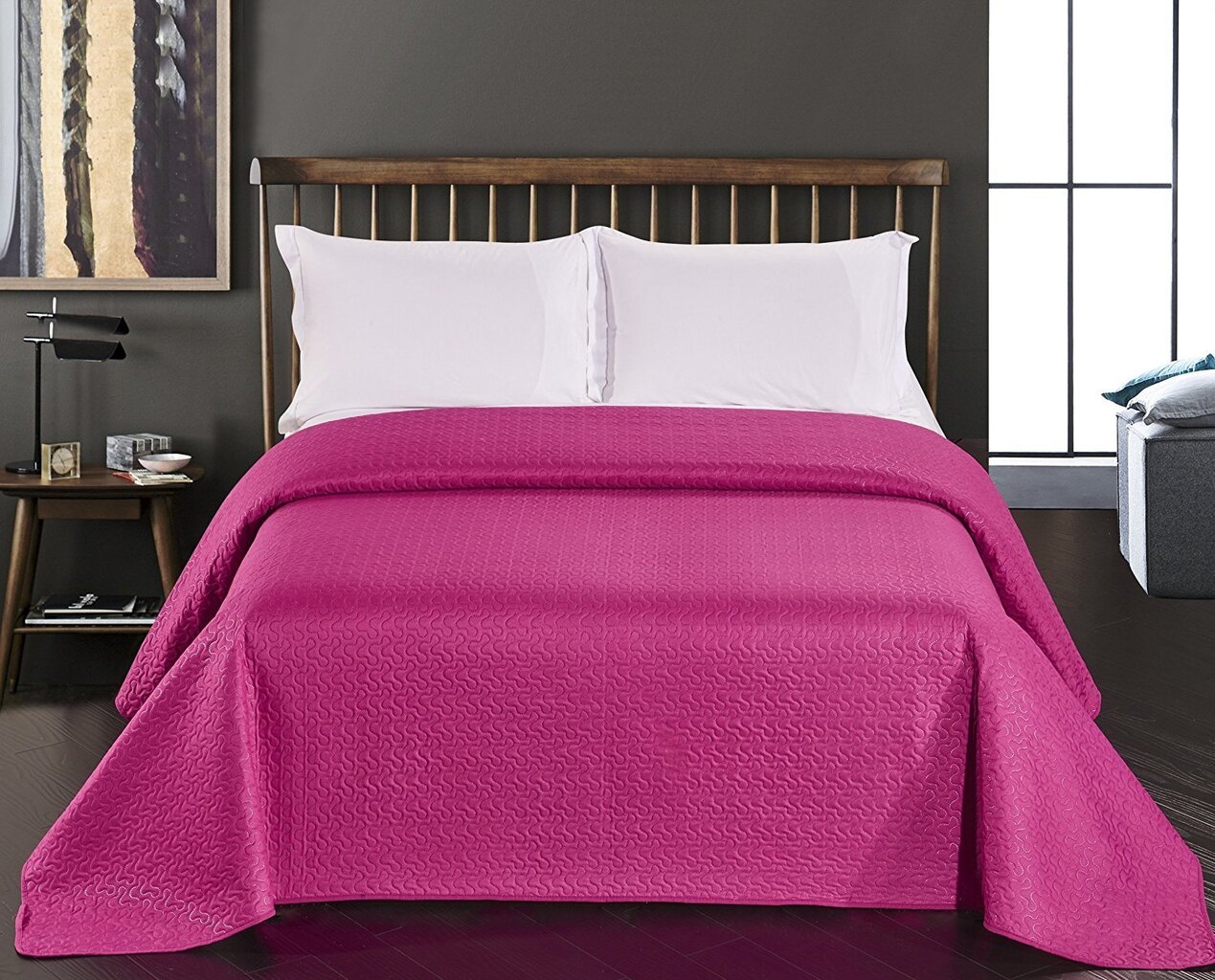 Kahepoolne voodikate Bibi Purple White, 240x260 cm цена и информация | Voodikatted, pleedid | kaup24.ee