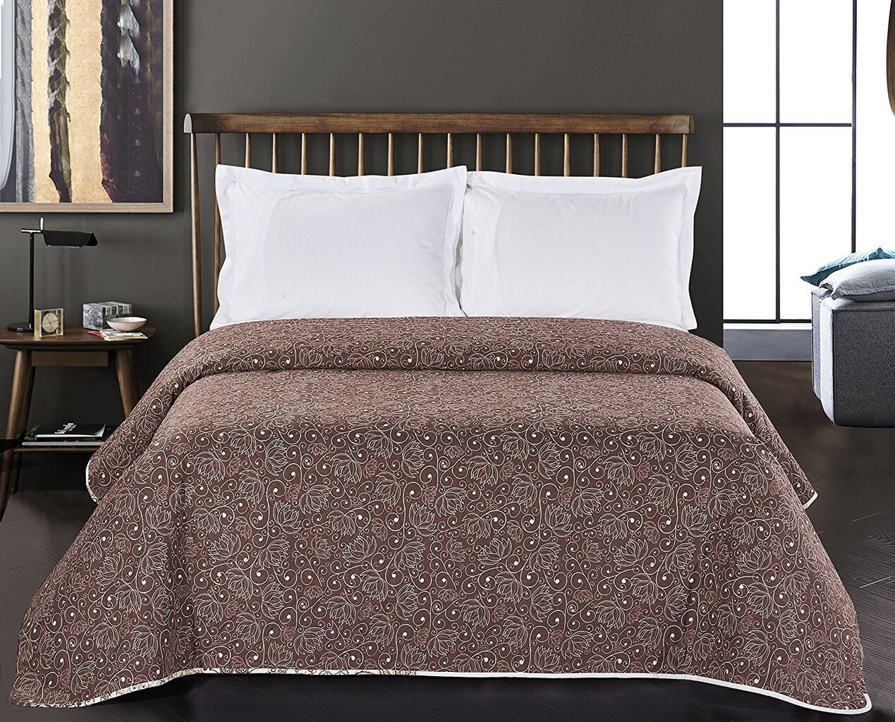 Kahepoolne voodikate Alhambra Brown Orange, 240x260 cm цена и информация | Voodikatted, pleedid | kaup24.ee