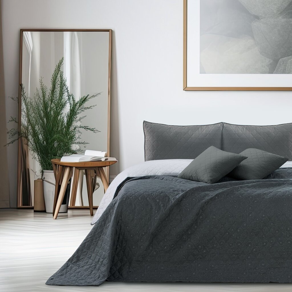 Kahepoolne voodikate Alhambra White Grey, 240x260 cm hind ja info | Voodikatted, pleedid | kaup24.ee