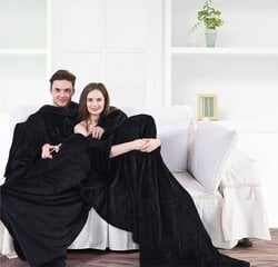 Одеяло из микрофибры ленивый черный 170x200 см цена и информация | Покрывала, пледы | kaup24.ee