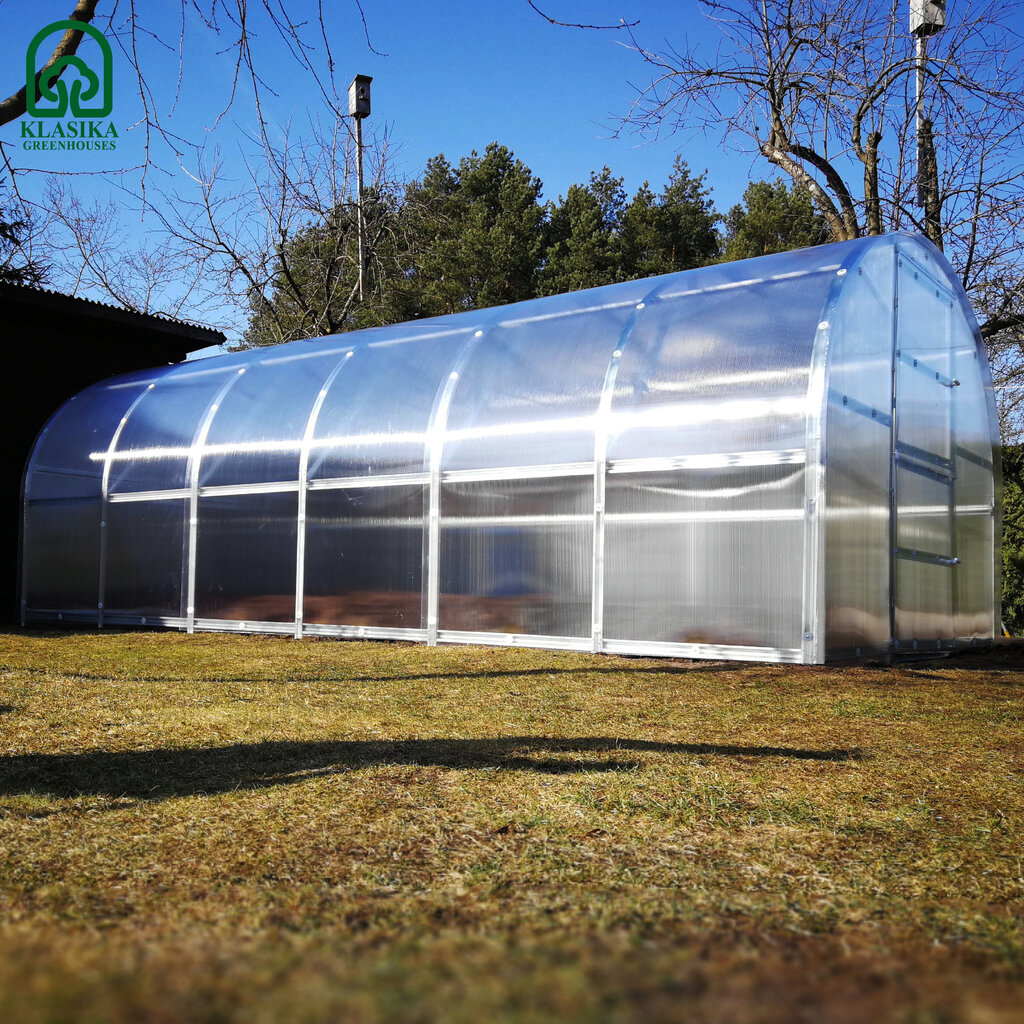 Kasvuhoone KLASIKA 24 m2 (3x8 m) kaetud polükarbonaadist kattega цена и информация | Kasvuhooned | kaup24.ee