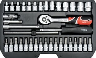 Tööriistakomplekt 38 tk. 1/4 CrV Yato YT-14471 hind ja info | Käsitööriistad | kaup24.ee