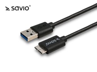 Kabel USB Savio microUSB 1m Czarny (SAVKABELCL-102) Darmowy odbiór w 21 miastach! hind ja info | Mobiiltelefonide kaablid | kaup24.ee