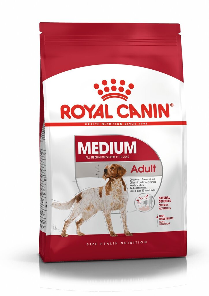 Koeratoit Royal Canin Medium Adult 4 kg hind ja info | Kuivtoit koertele | kaup24.ee