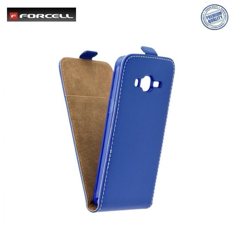 Forcell Flexi Slim Flip Apple iPhone X / iPhone 10 / iPhone XS vertical case in silicone holder Blue цена и информация | Telefoni kaaned, ümbrised | kaup24.ee