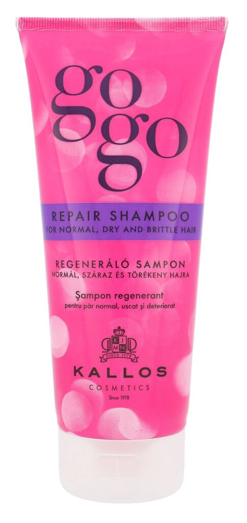 Kallos Cosmetics Gogo Repair šampoon 200 ml цена и информация | Šampoonid | kaup24.ee