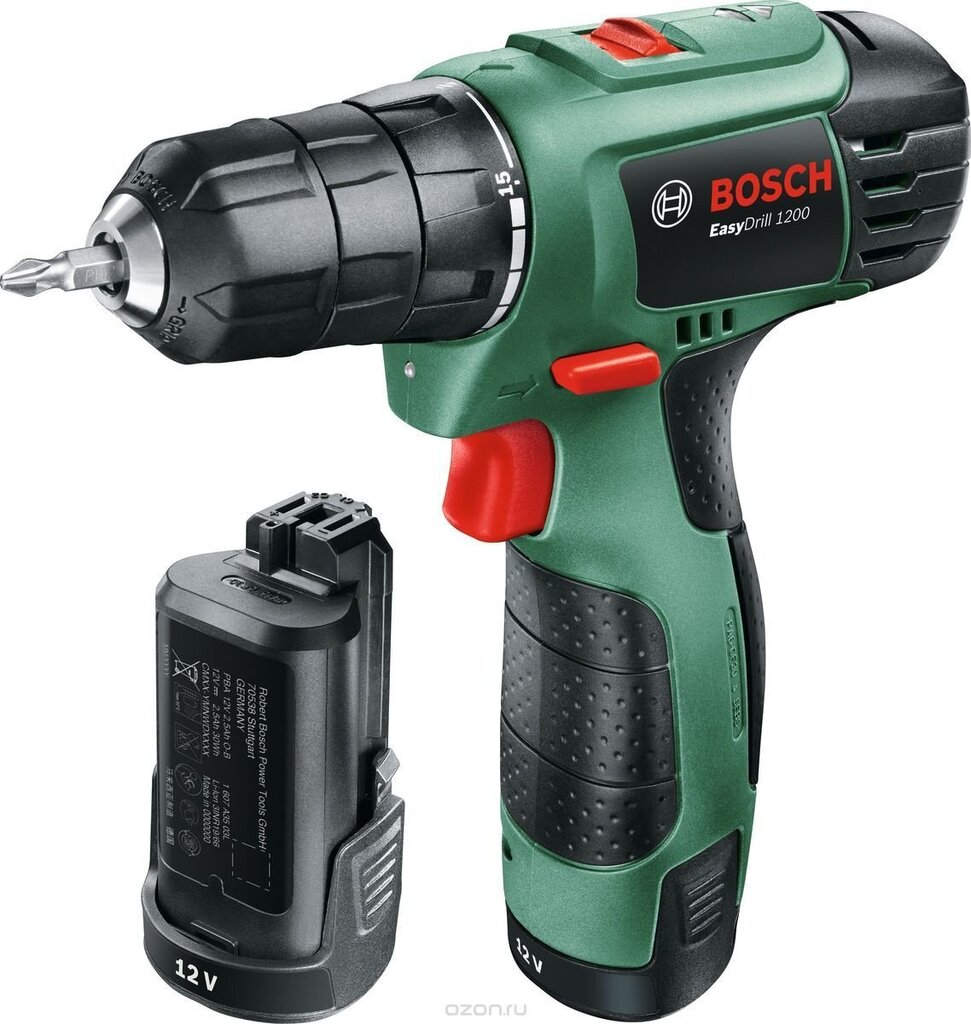 Akutrell-kruvikeeraja Bosch Easy Drill 1200 12 1,3 aku. Li-jon цена и информация | Akutrellid, kruvikeerajad | kaup24.ee