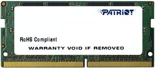 Patriot Signature, 8 ГБ, DDR4, 2666 МГц, CL19 (PSD416G26662B) цена и информация | Оперативная память (RAM) | kaup24.ee