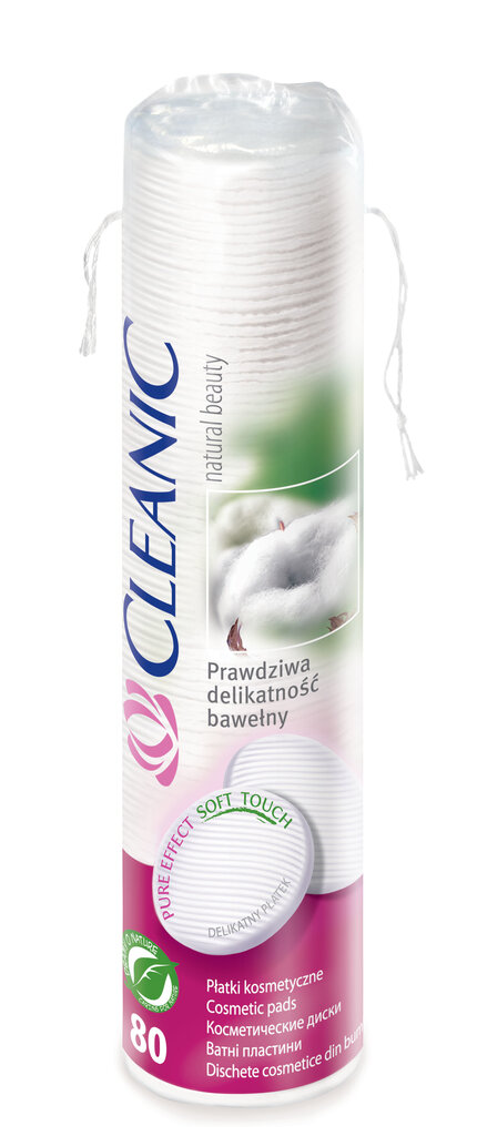 Vatipadjad Cleanic Pure Effect, 80 tk цена и информация | Niisked salvrätikud, vatipadjad ja -tikud | kaup24.ee