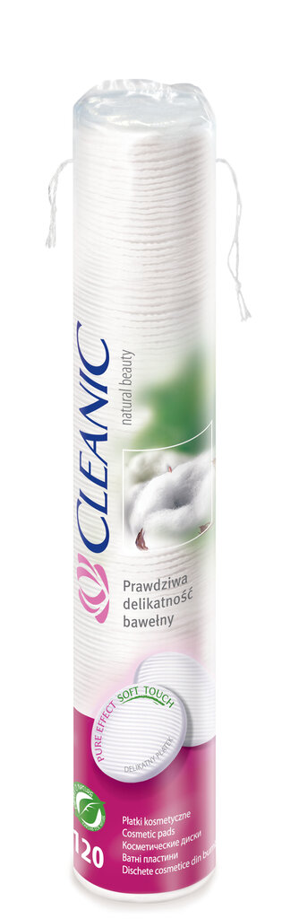 Vatipadjad Cleanic Pure Effect, 120 tk hind ja info | Niisked salvrätikud, vatipadjad ja -tikud | kaup24.ee