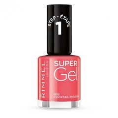 Rimmel London Super Gel STEP1 küünelakk 12 ml, 032 Cocktail Passion hind ja info | Küünelakid, küünetugevdajad | kaup24.ee