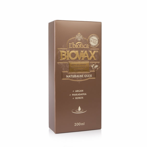 Intensiivse toimega taastav šampoon argaani-, makadaamia- ja kookosõliga BIOVAX , 200 ml hind ja info | Šampoonid | kaup24.ee