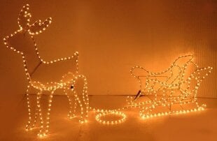 Световая декорация "Oлень с санями", 504 LED цена и информация | Рождественские украшения | kaup24.ee