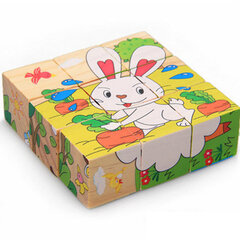 Деревянные кубики Животные цена и информация | Игрушки для малышей | kaup24.ee