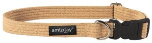 Хлопковый ошейник Amiplay, XL, песочный цена и информация | Ошейники, подтяжки для собак | kaup24.ee