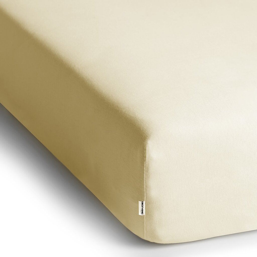 Kummiga voodilina DecoKing Jersey Amber Cream, 180x200 cm цена и информация | Voodilinad | kaup24.ee